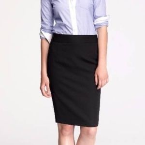 JCrew wool No. 2 pencil skirt black size 0